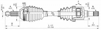 OPEN PARTS drs632300 -  Приводной вал